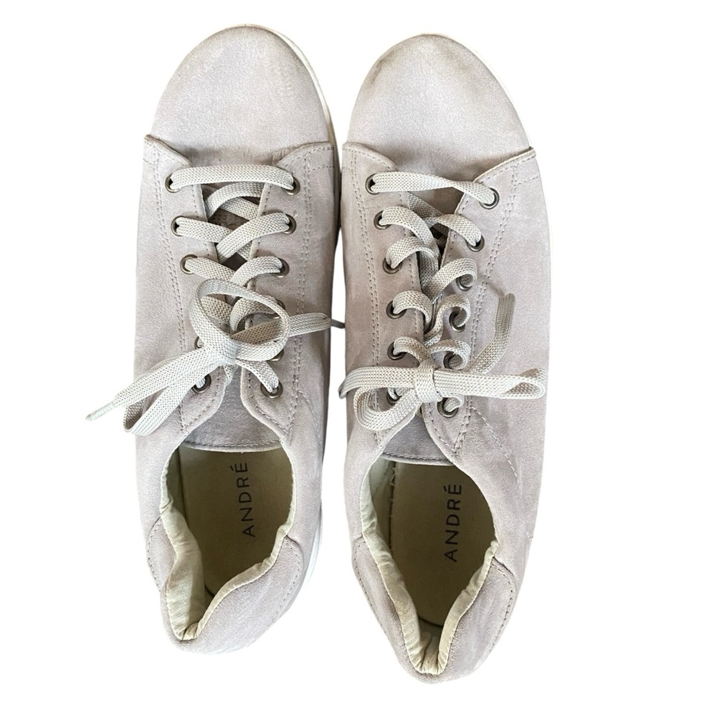 ANDRE Gray Suede Sneakers Lace-Up EU40 Made In Italy